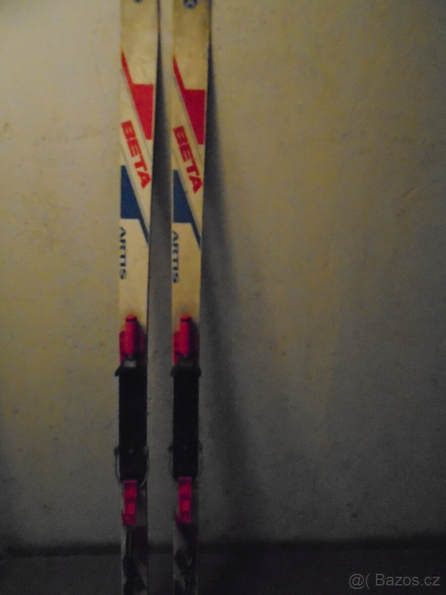 Prodám retro lyžařské boty,lyže - 5