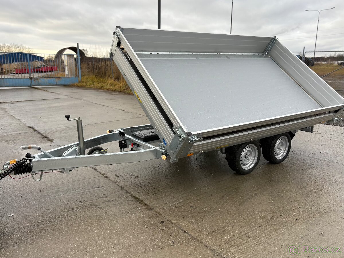 Přívěsný vozík - třístranný sklápěč, 3500kg, el. ovládání - 5