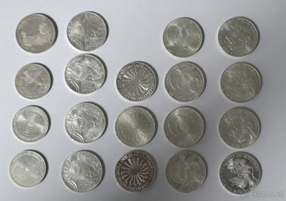 Stříbrné 10Marka a 5Marka - 5