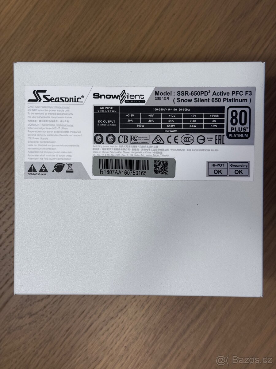 Seasonic PRIME SnowSilent 650W Platinum SSR-650PD(2) White - 5