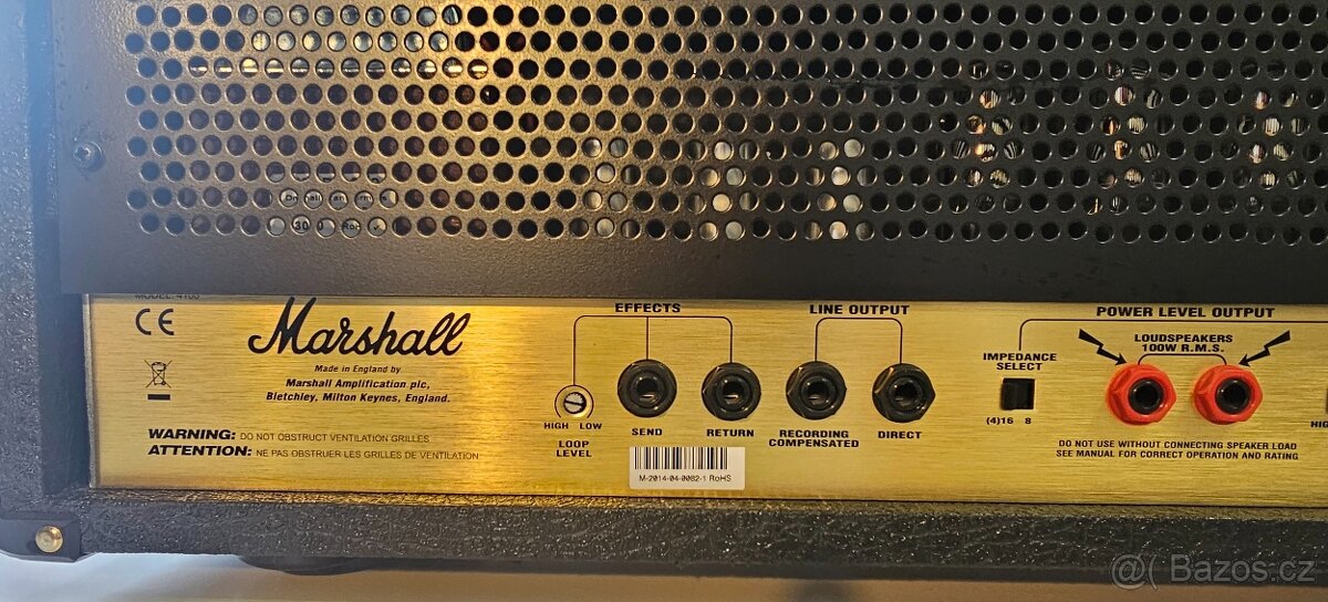 Prodám Kytarový zesilovač Marshall JCM900 4100 100W - 5