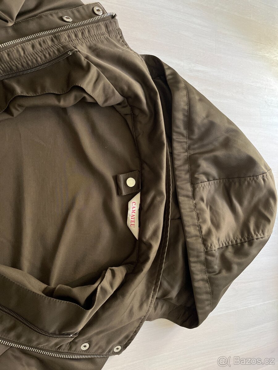 Dámská khaki bunda camaieu vel.38 - 5