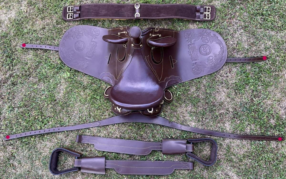 Australské sedlo s hruškou hnědé - 5