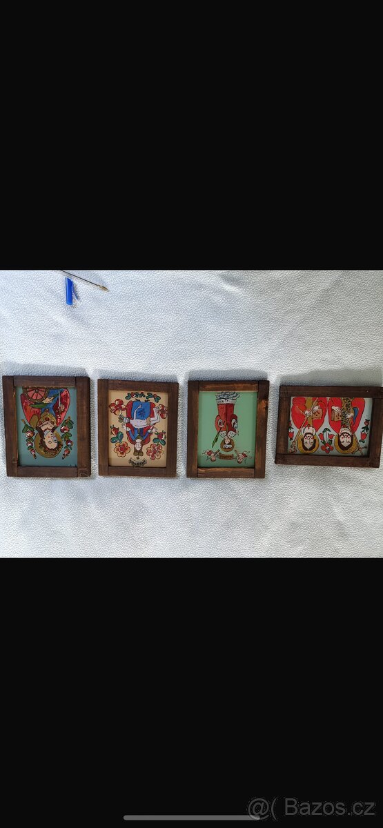 Obrazy - podmalby na skle - 5