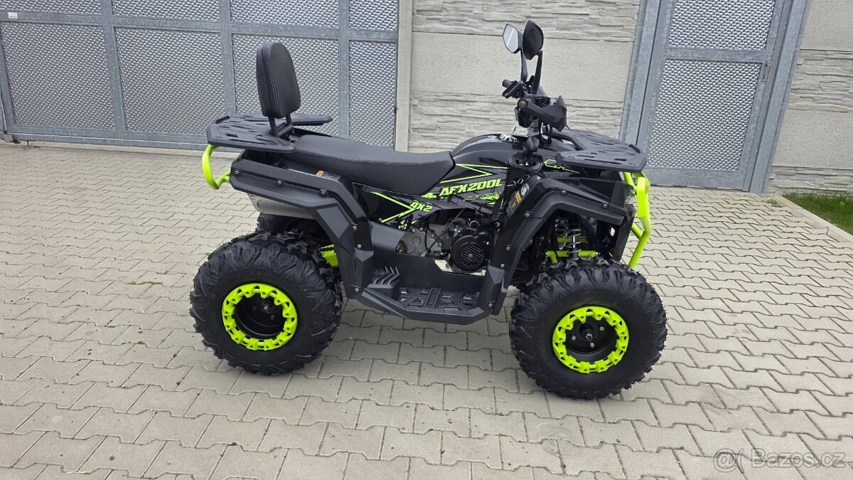 Čtyřkolka AFX200L, variátor 10 kola, černá. - 5