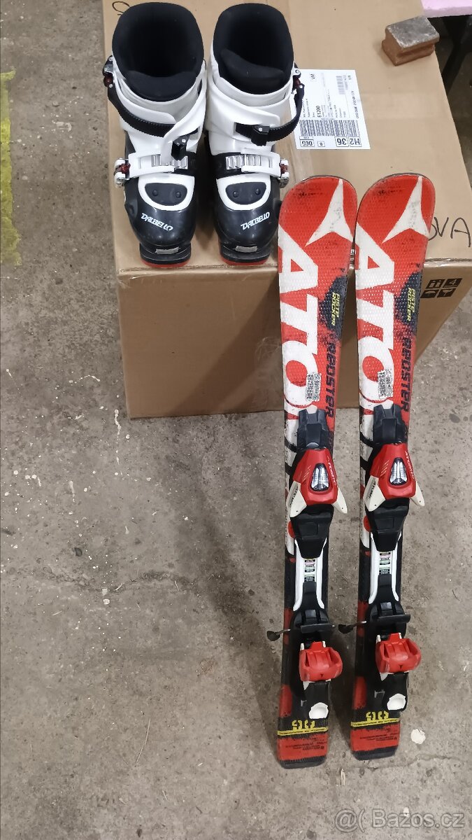 Set dětské lyže Atomic 90 + lyžáky + helma + lyž. souprava - 5