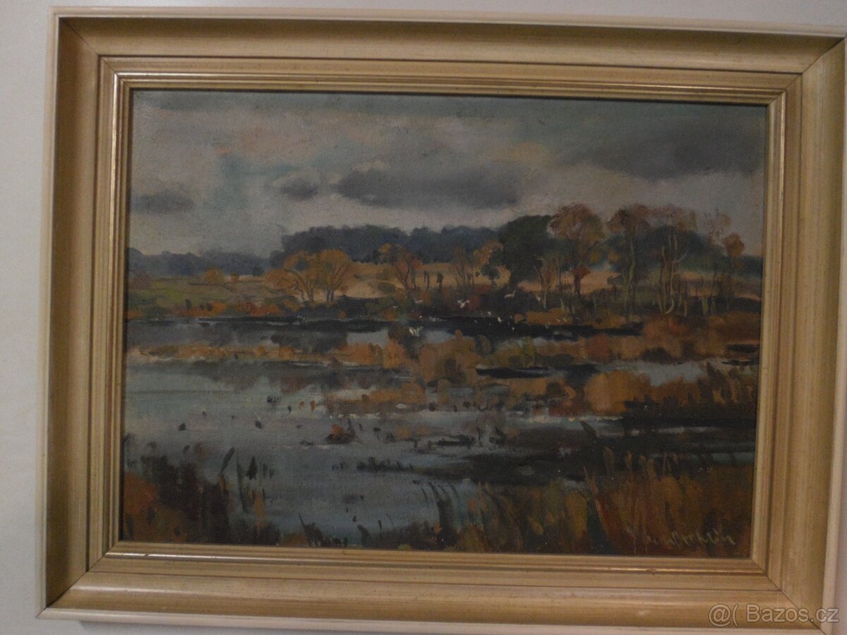 Obraz Rašeliniště sig. Karel Stehlík 1912- 1985 - 5