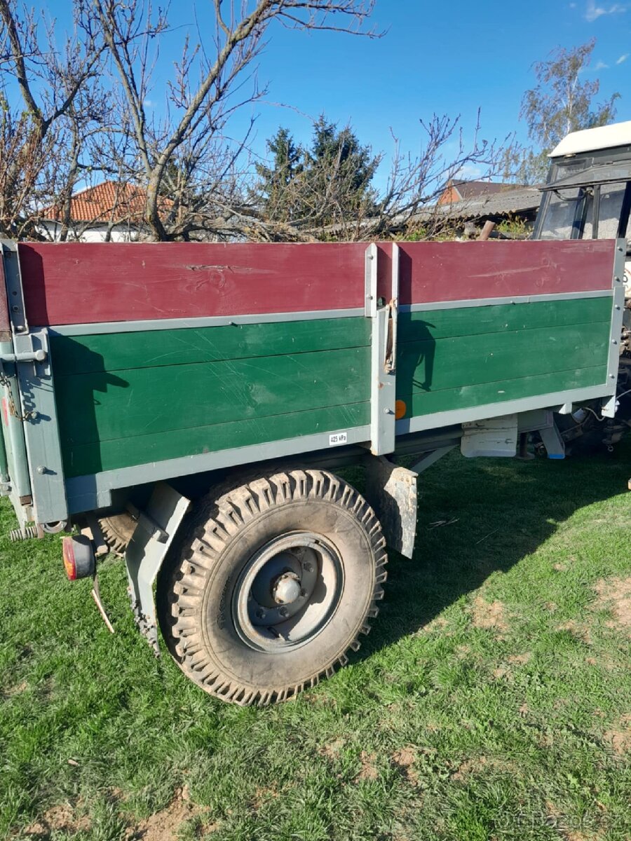 Jednonapravová brzděna kára za traktor - 5