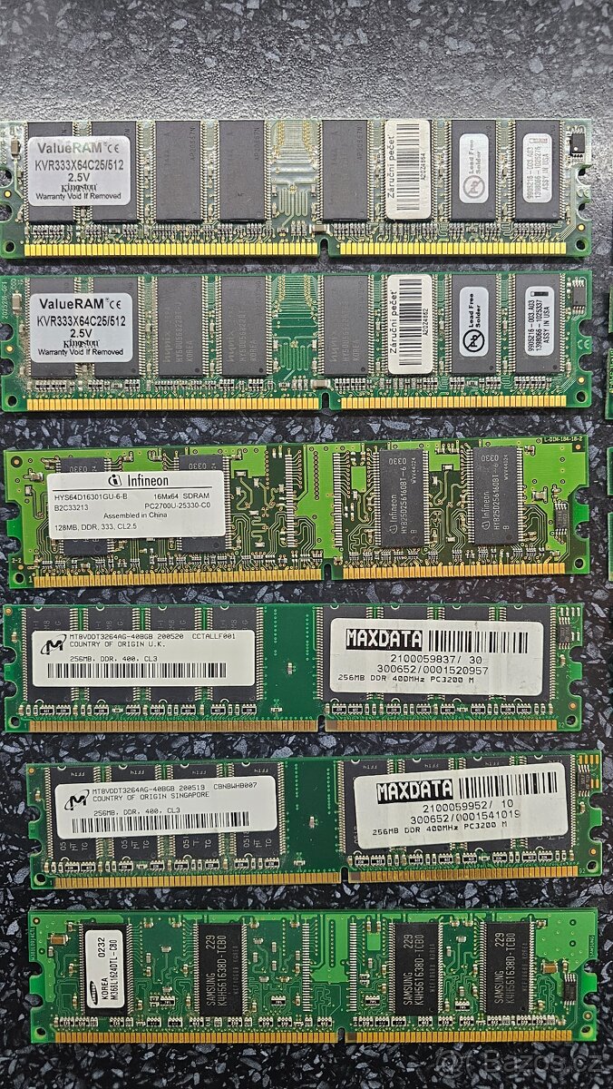 RAM moduly DDR, DDR2 - 5