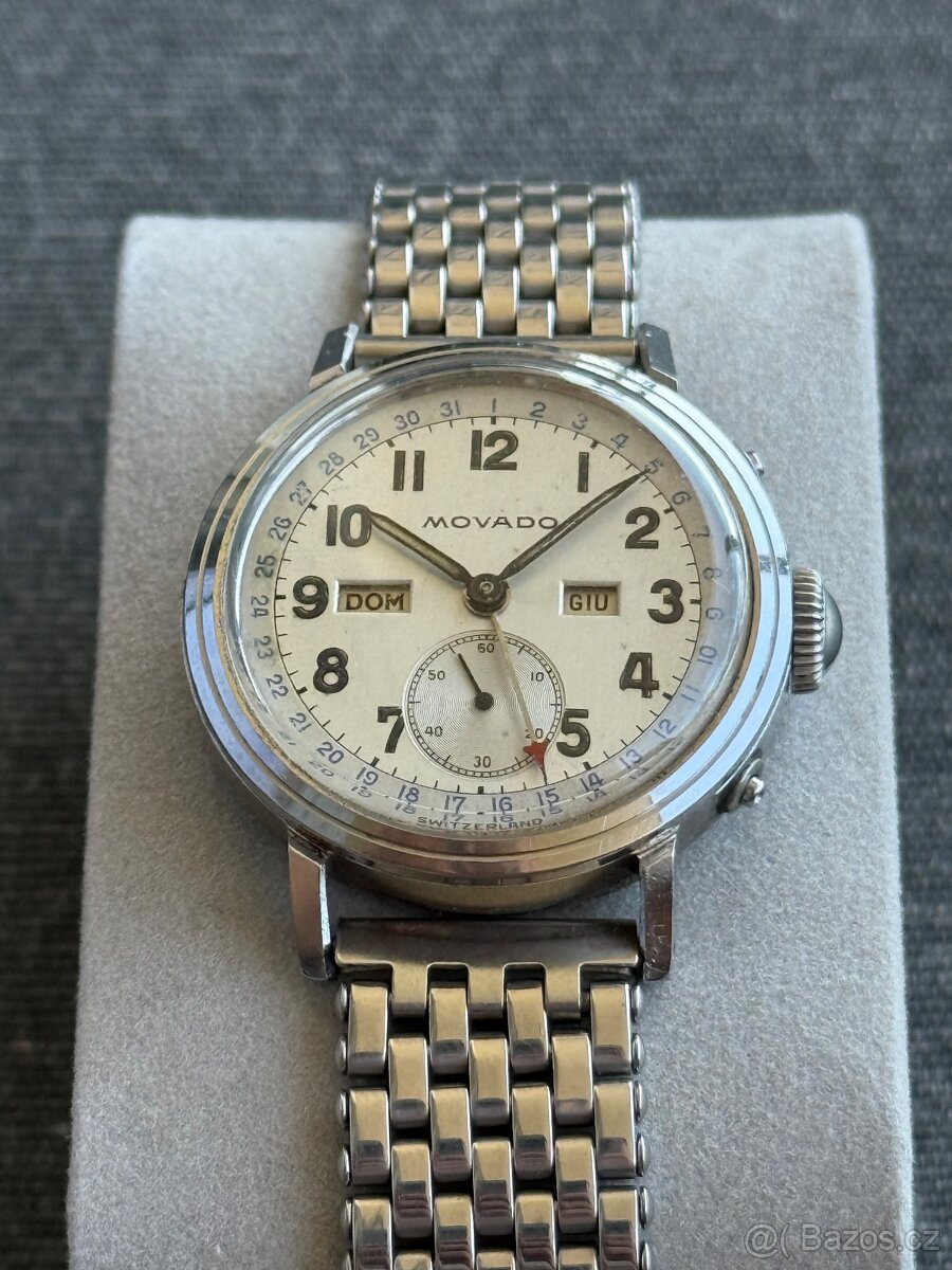 vintage hodinky Movado Triple Calender - 5