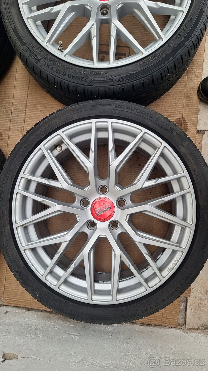 Alu kola VW 18" 5x112 letní pneu 225/40 R18 6-7mm Golf - 5