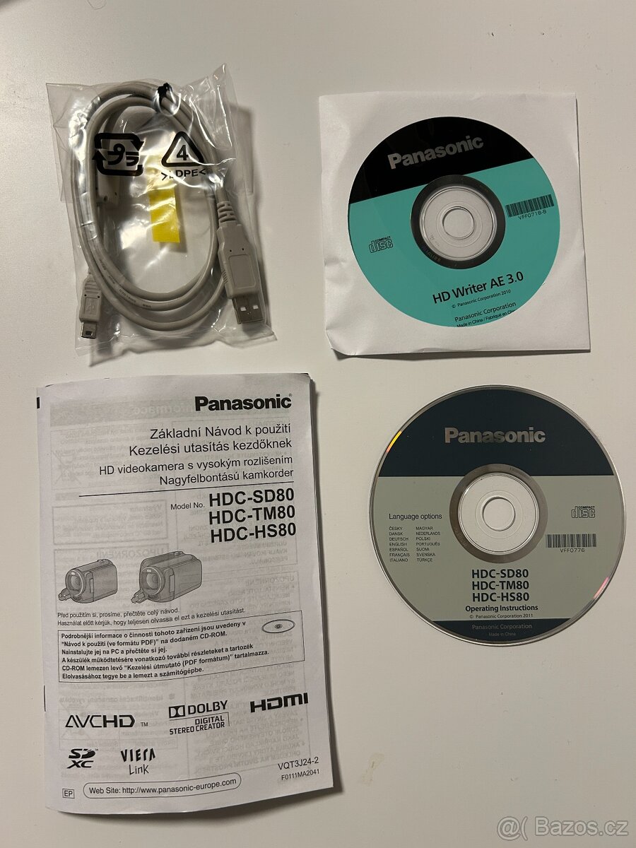 Videokamera Panasonic HDC-SD80 a 2x baterie - 5