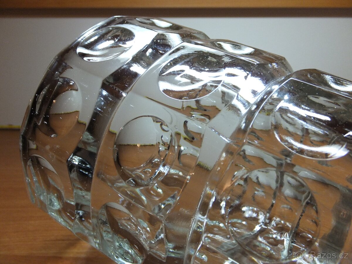 Masivní váza František Pečený - Sklo Union, váha 1448 g. - 5