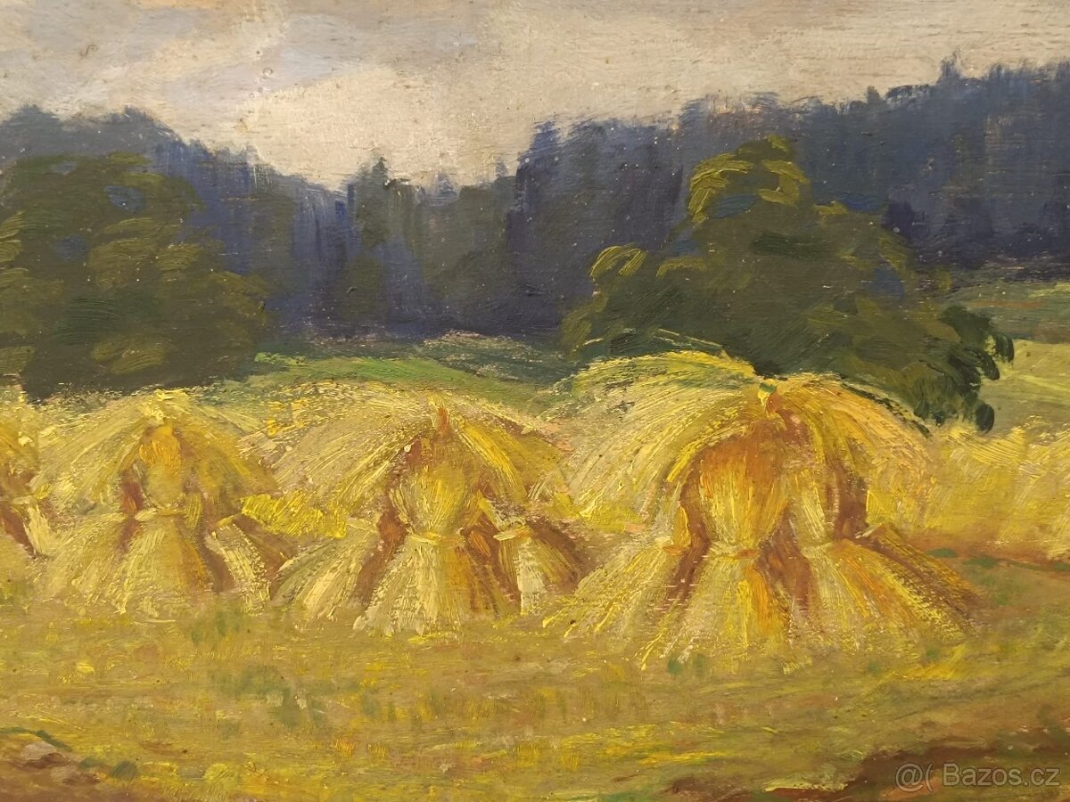 Obraz Polanský, žně na Šumavě, olej 60x80 - 5