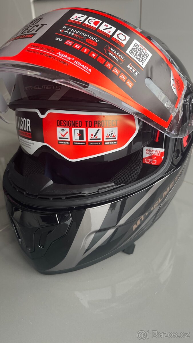 Helma na motorku MT HELMETS - překlopná (NOVÁ) - 5