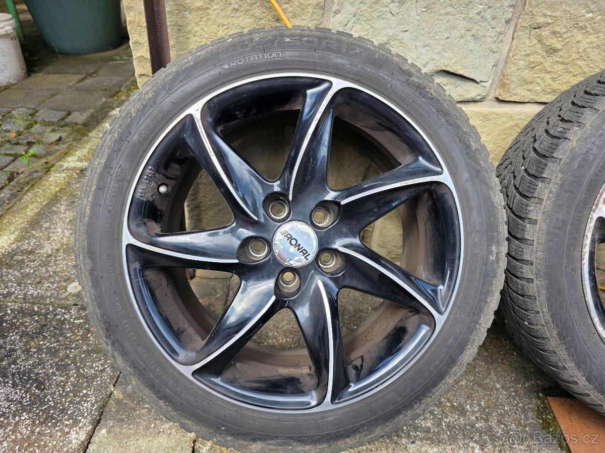 Alu kola RONAL 5x112 + Zimní pneu 205/50 R17 - 5
