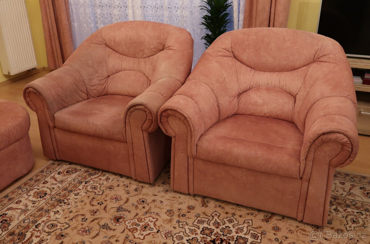 Rohová sedací souprava + 2 křesla - 5