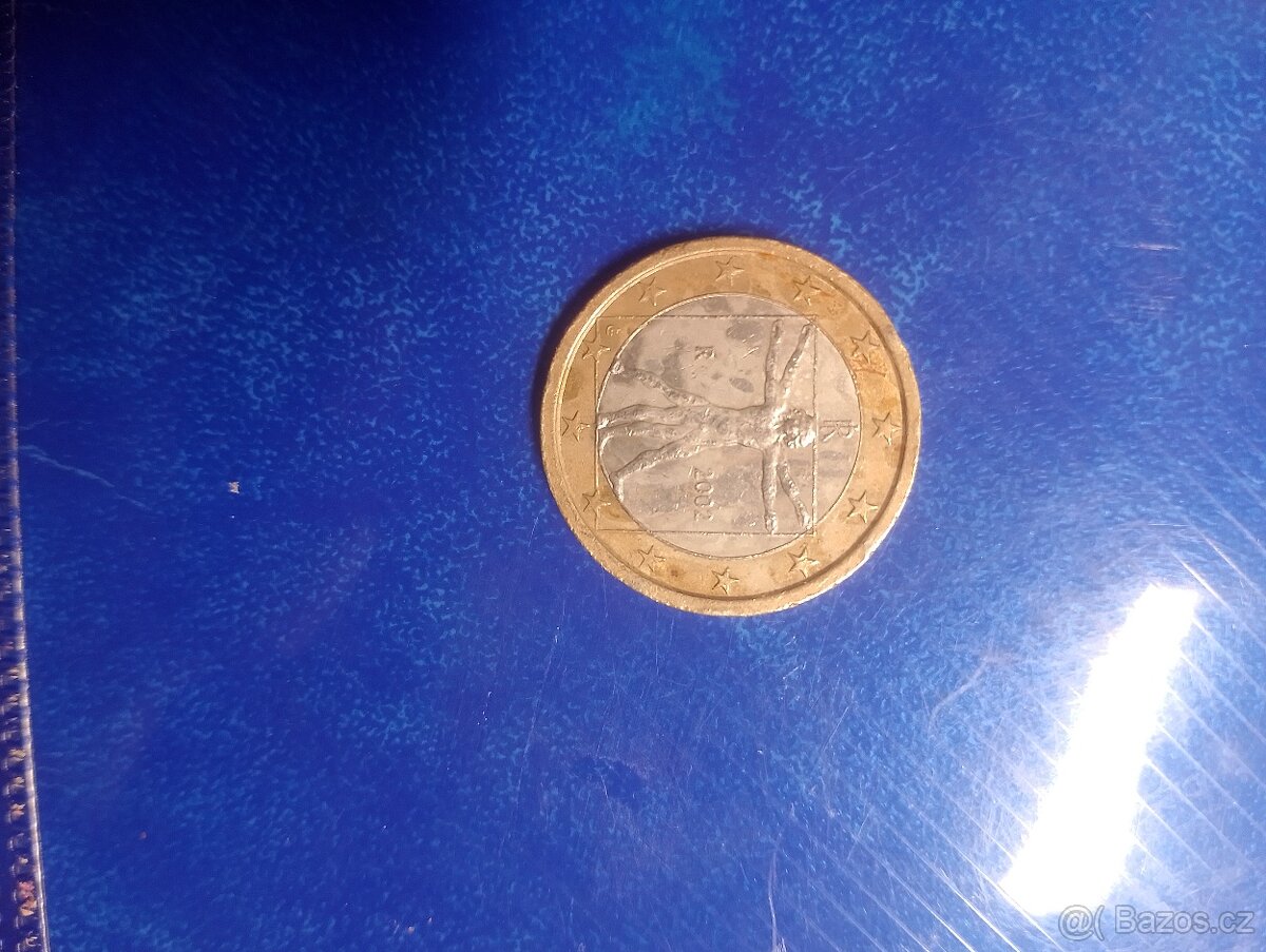 1€ Vzácná Německa mince, Itálie R 2002. - 5