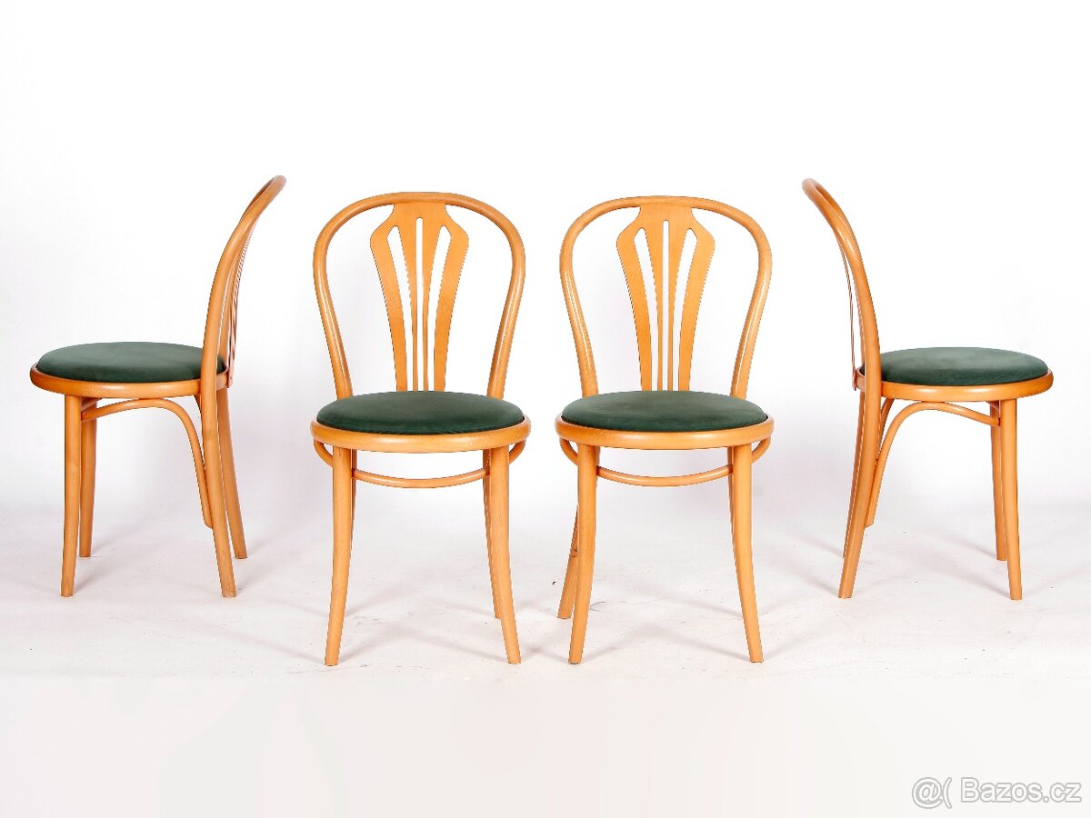 Elegantní jídelní židle TON, perefktní stav, 4 kusy. - 5