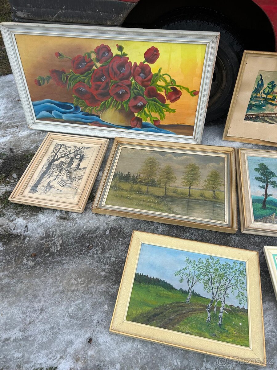 Staré obrazy a rámy - 5