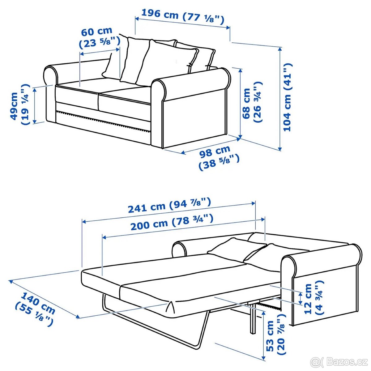 rozkládací gauč IKEA GRÖNLID - 5