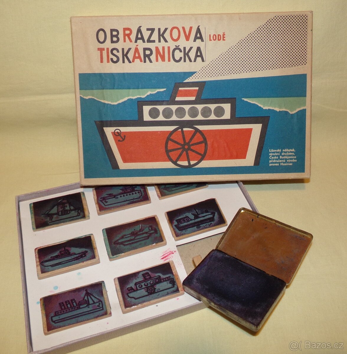 Obrázková tiskárnička - RAZÍTKA LODĚ - pěkný stav - 5