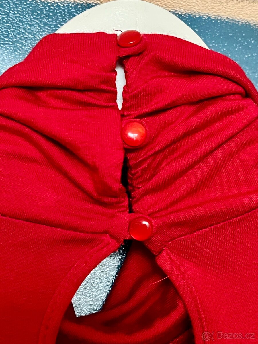 Červená společenská halenka - 5