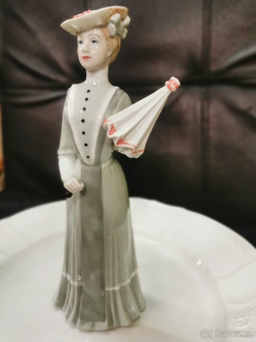 Dáma s deštníkem, Royal Dux. - 5