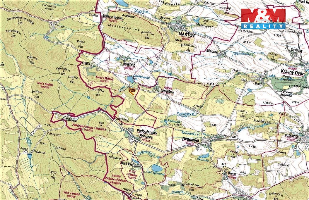 Prodej louky, 1385 m², Mašťov-Dobřenec - 5