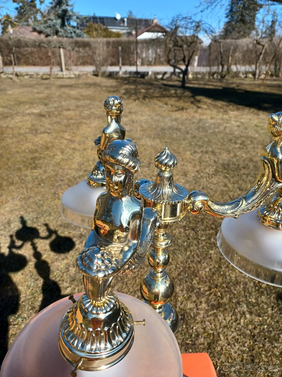 Mosazná figurální lampa - 5