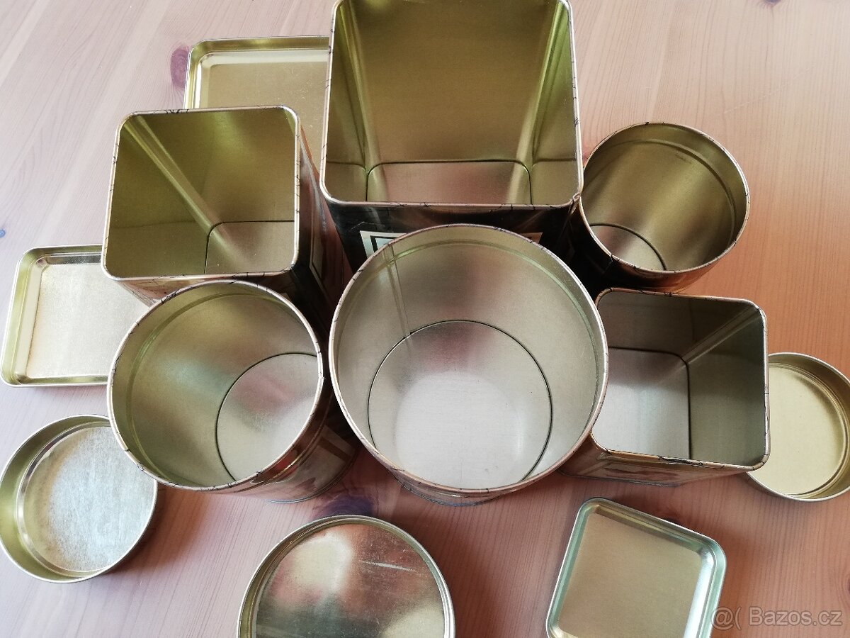 Plechové dózy, Vánoční dekorace, andělé - 5