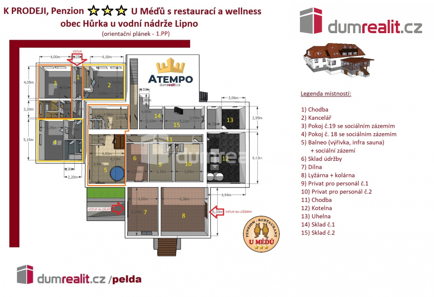 Prodej, Penzion s restaurací, Hůrka č.p. 72, Horní Planá, Vo - 5
