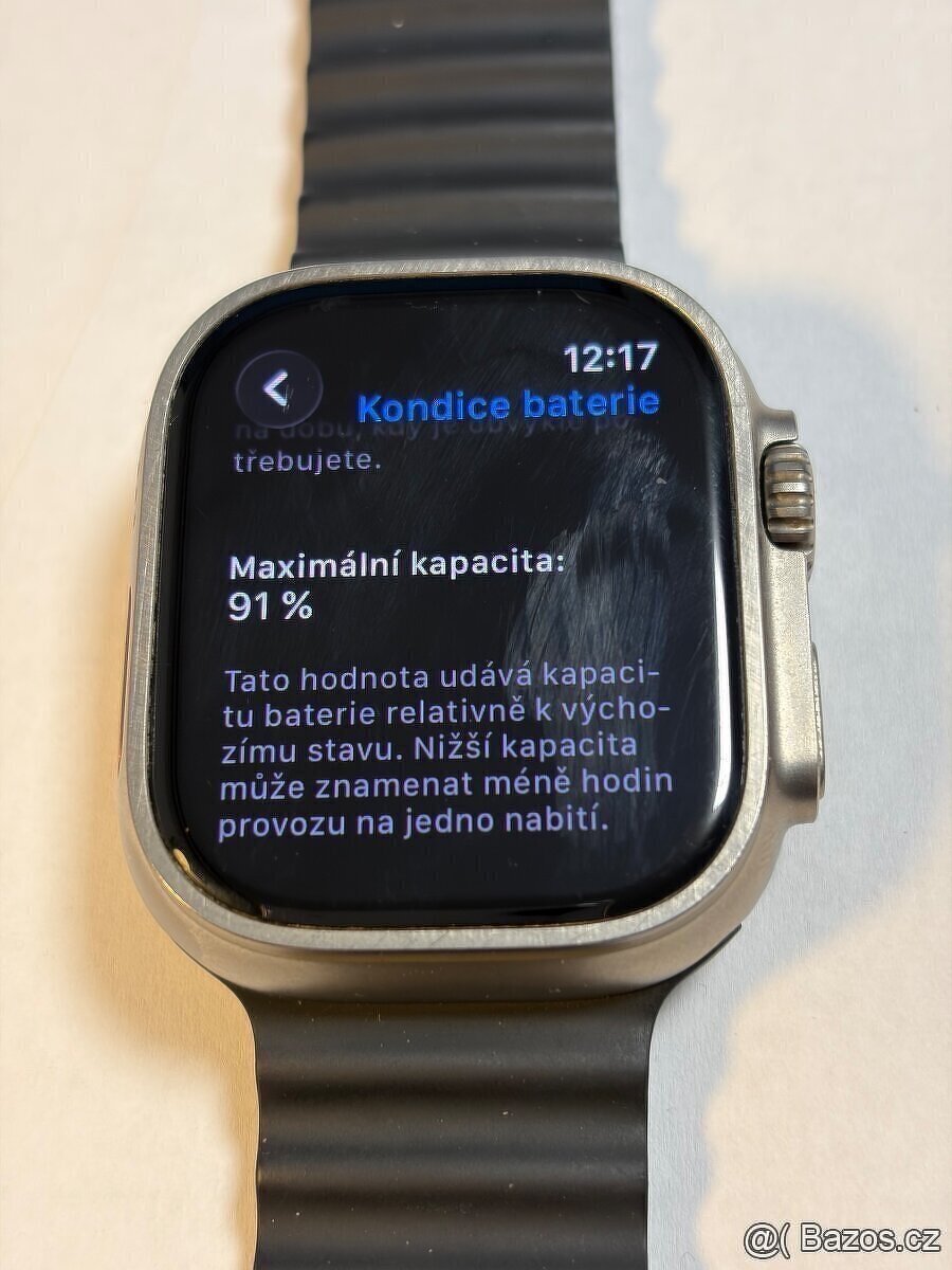 Apple Watch Ultra 1 49mm s kabelem kondice baterie 91% Cena - 5