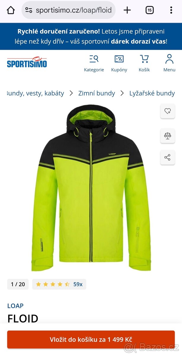 Nová panska zimní lyžařská bunda LOAP FLOID XL - 5