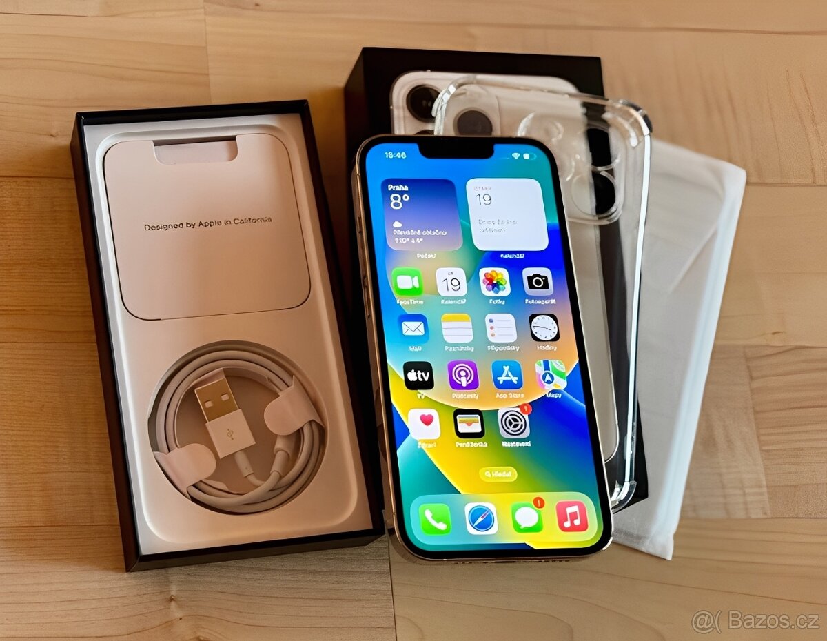 iPhone 13 Pro Max Silver BATERIE 100% TOP - 5