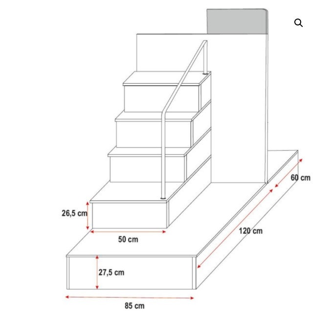 Dětská postel Ruby V s roštem a psacím stolem - 5