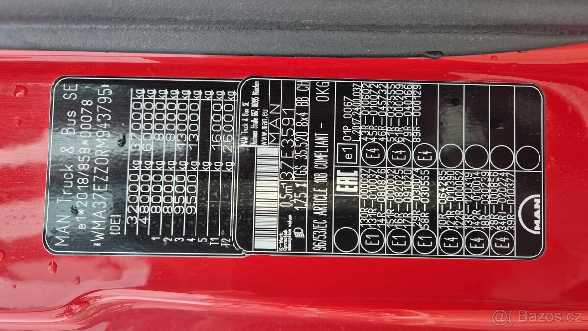 MAN TGS 35.520 8x4 BB CH - Sklápěč 13 m3 Fe - 5