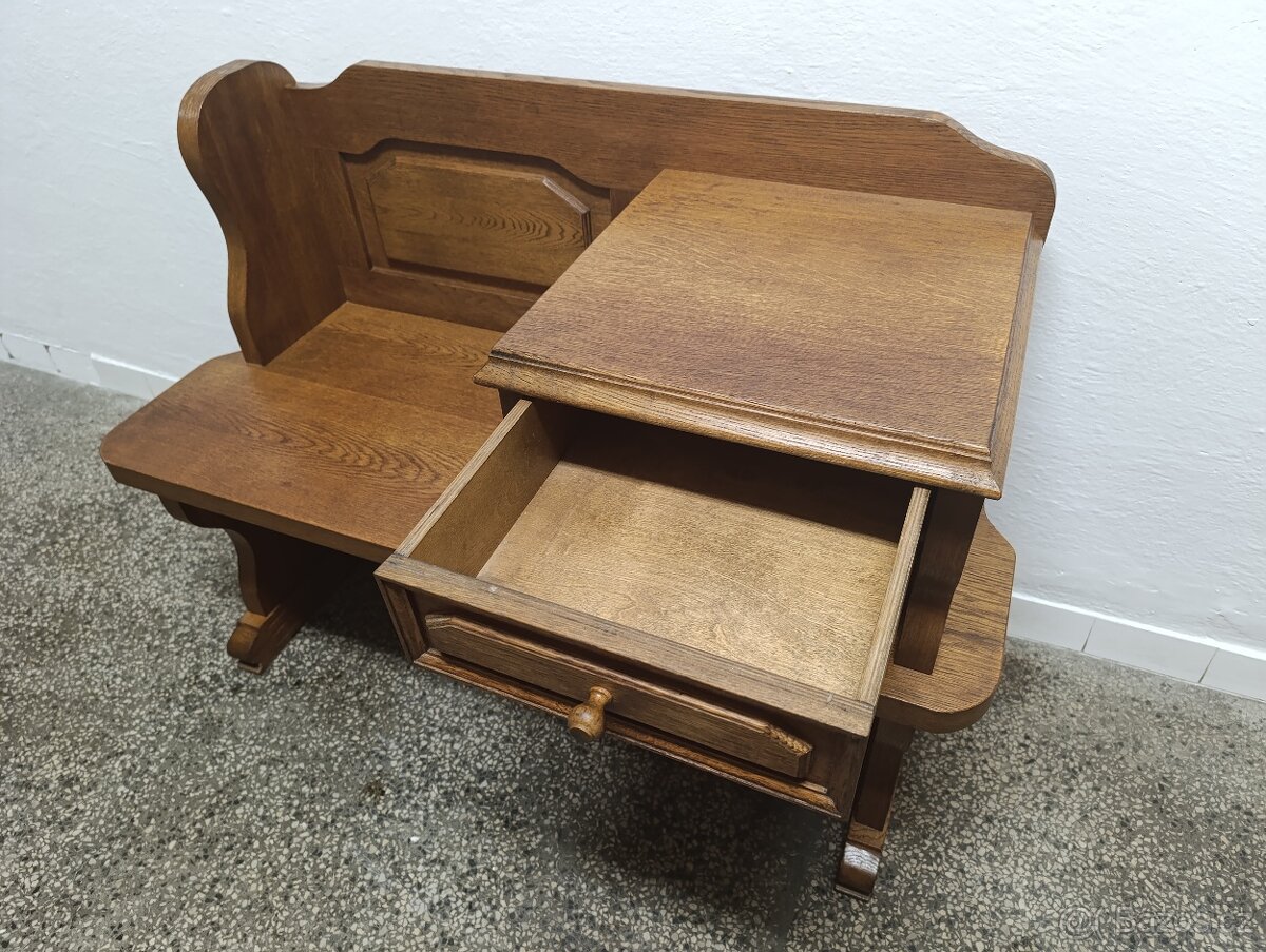 Rustikální botník / lavice, nábytek z masívu - 5