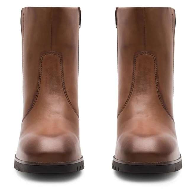 ♥️ Dámské kotníkové boty / polokozačky kožené hnědé Lasocki - 5