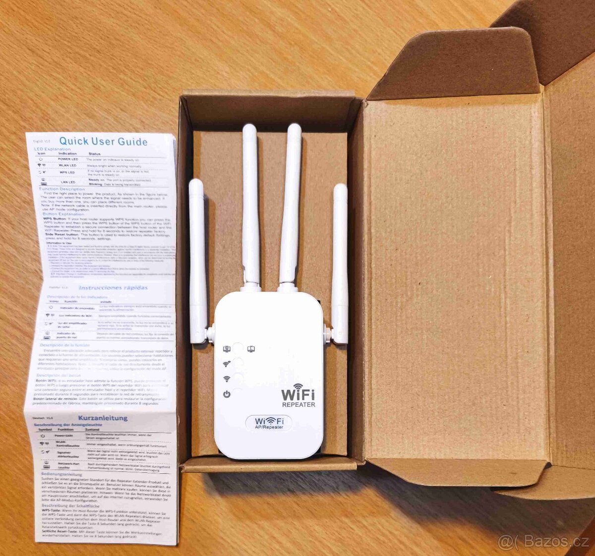 Wifi zesilovač Wireless Repeater opakovač nový - 5