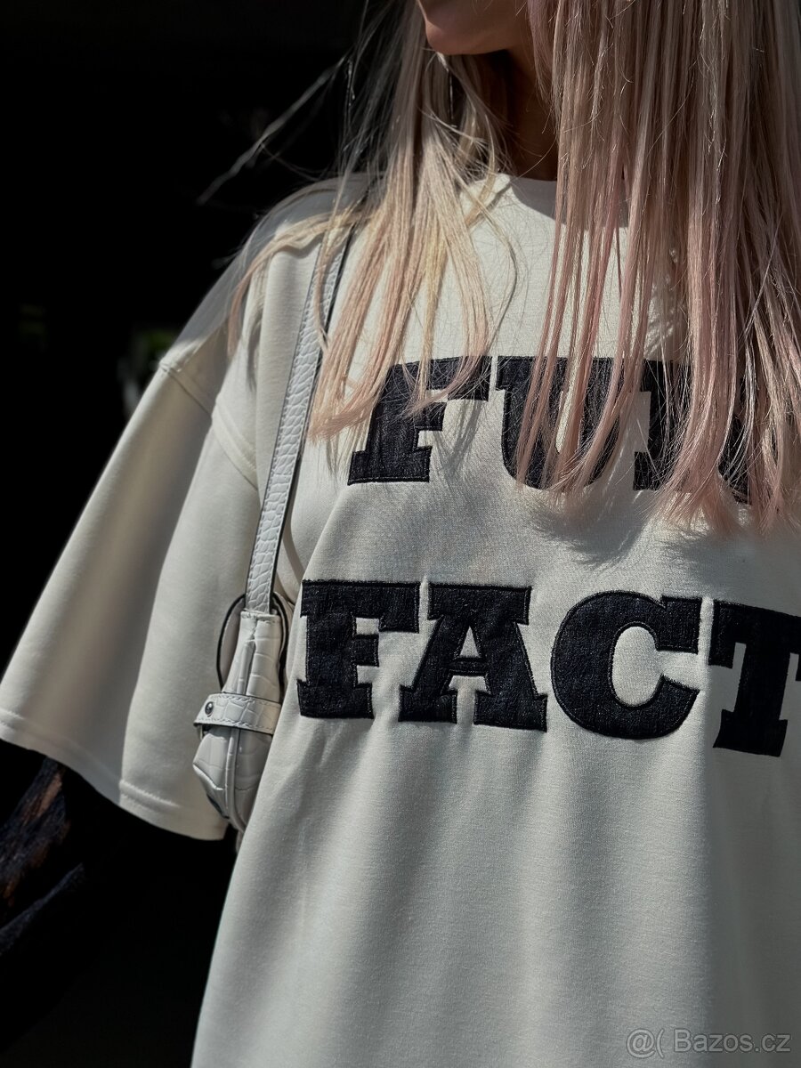 Oversize tričko + černé síťované šaty ( SML ) - 5