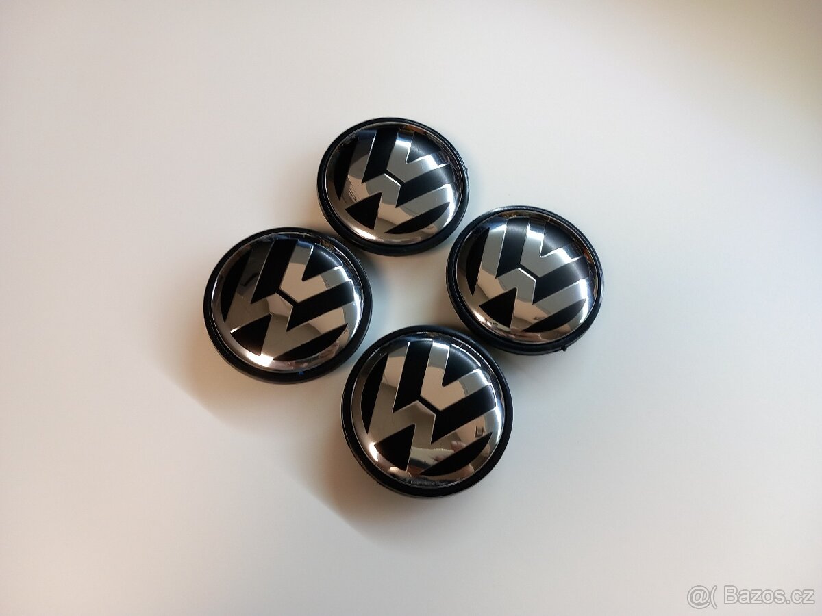 Středové krytky Vw, 65x56mm, chrom logo - 5
