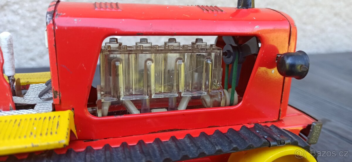 Stará hračka buldozer funkční - 5