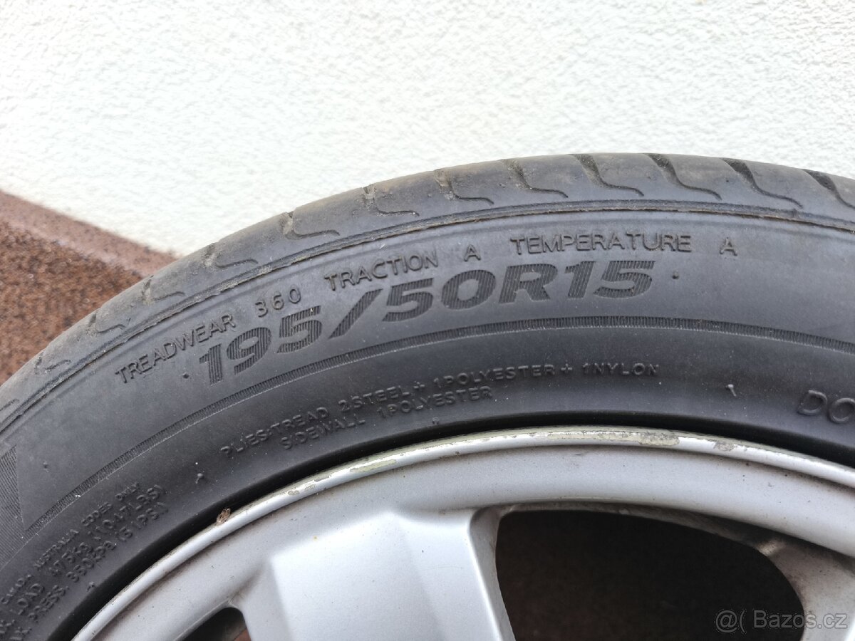 ALU kola R15 Škoda Fabia (5x100) + pneu - 5