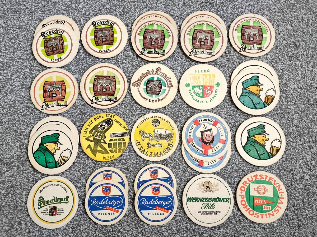 Pivní tácky celá sbírka většinou socialismus - 5