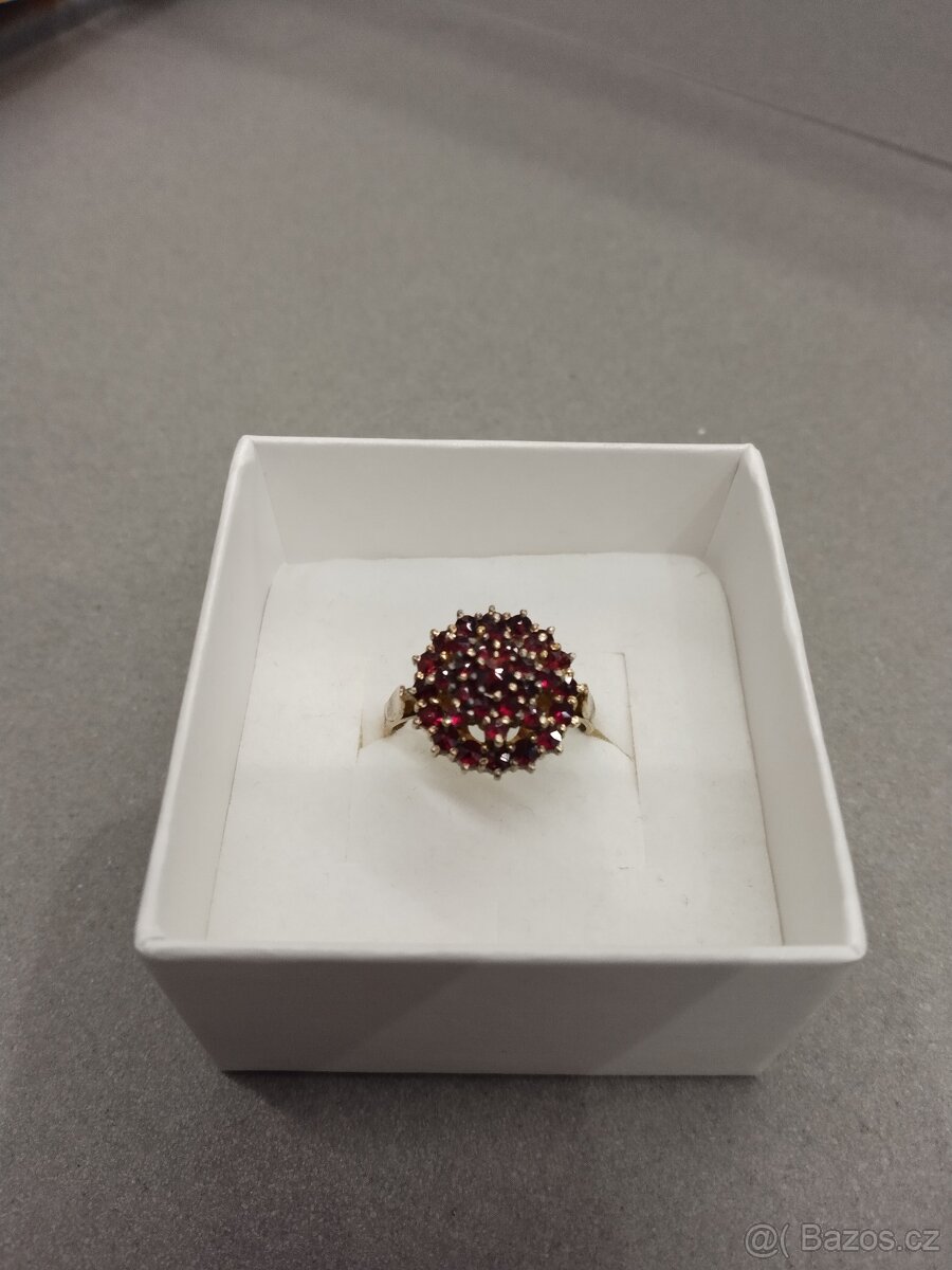 Český granát - prsten - 5