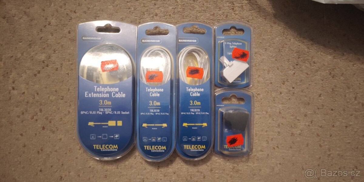 Staré kabely k PC, tiskárnám, myším, telefonní,... - 5
