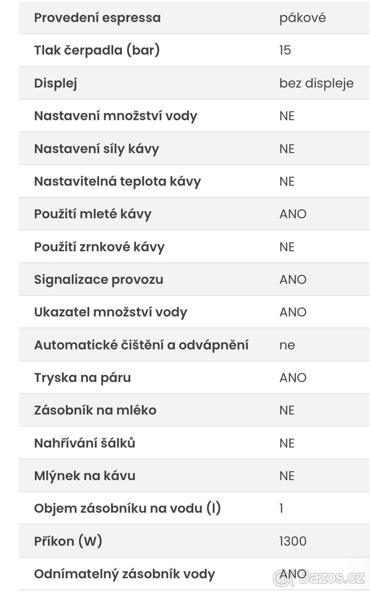 Espresso ETA 1175 90000 Coffee style - 5