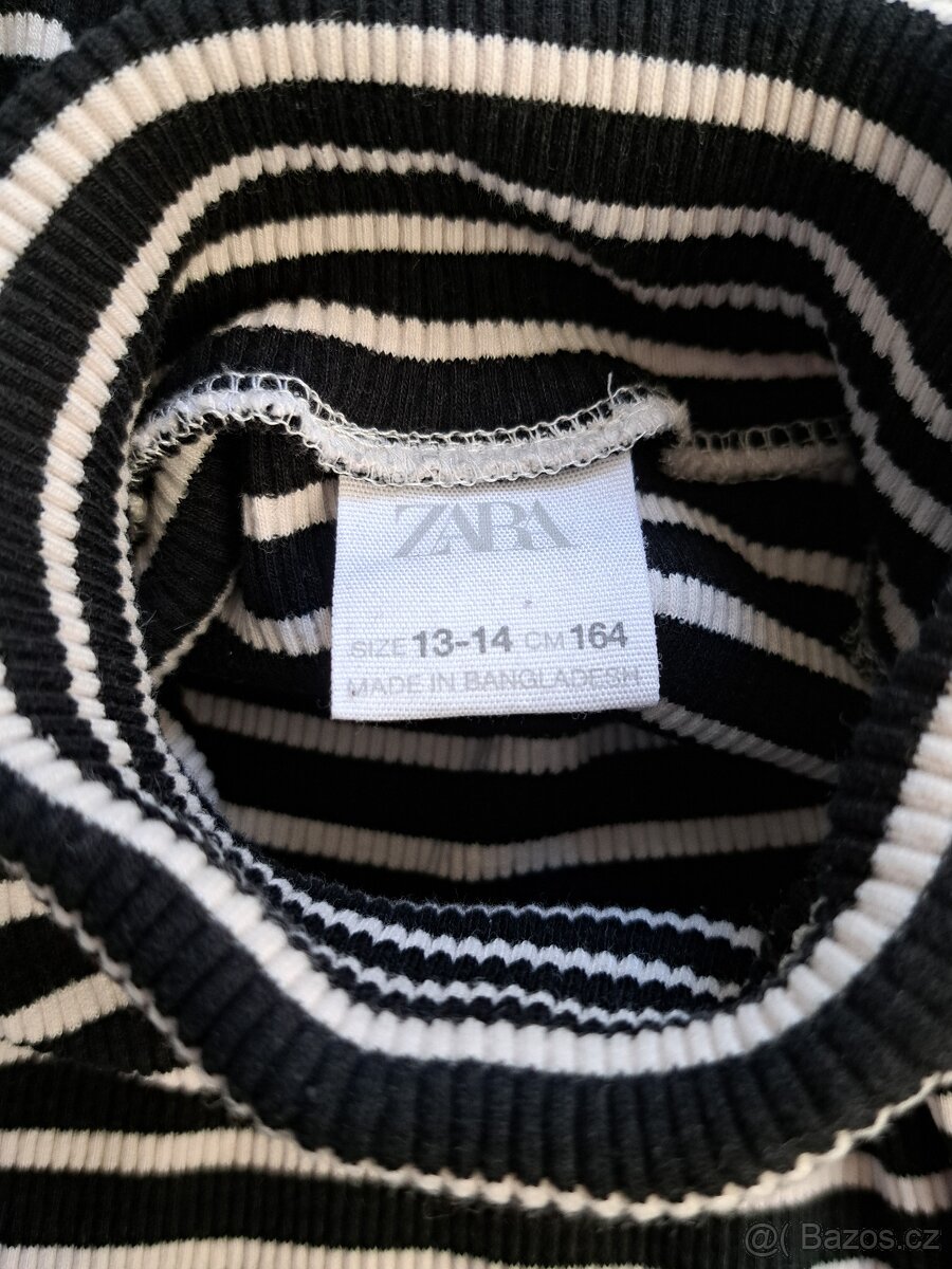 Dívčí pruhované tričko Zara vel. 164 - 5