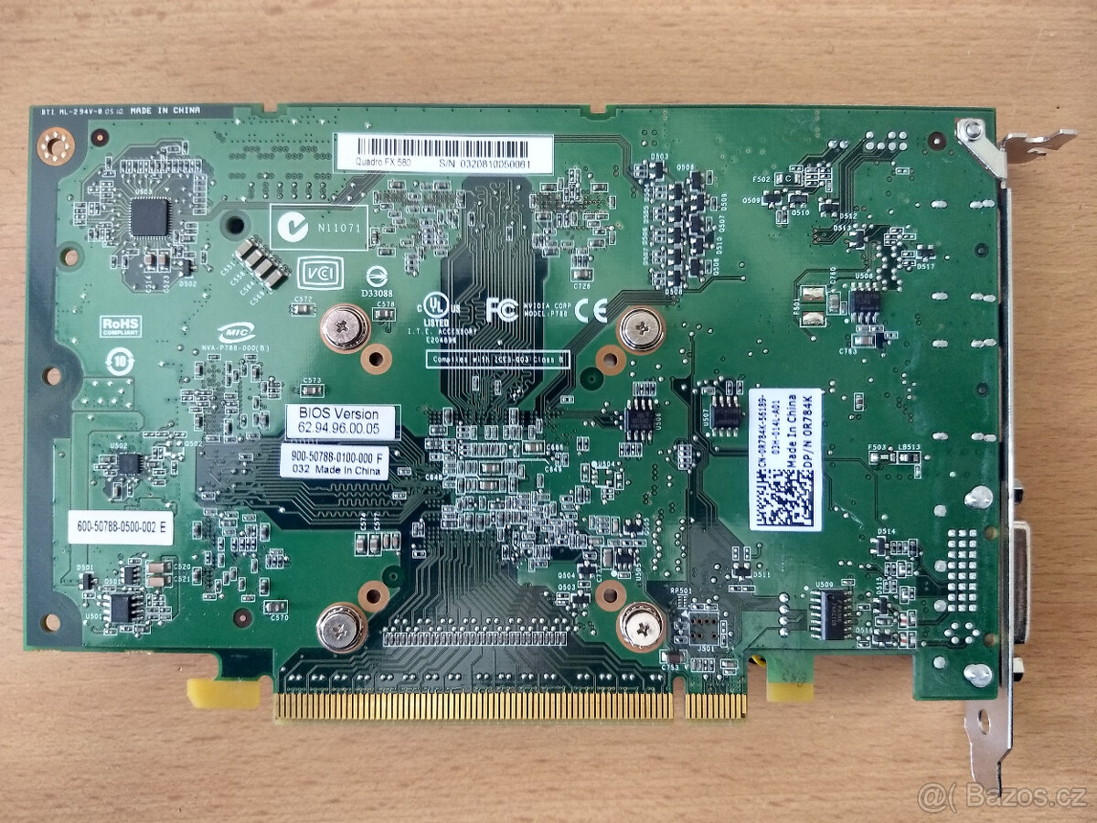 profesionální grafická karta - nVidia - Quadro FX580 - 10ks - 5